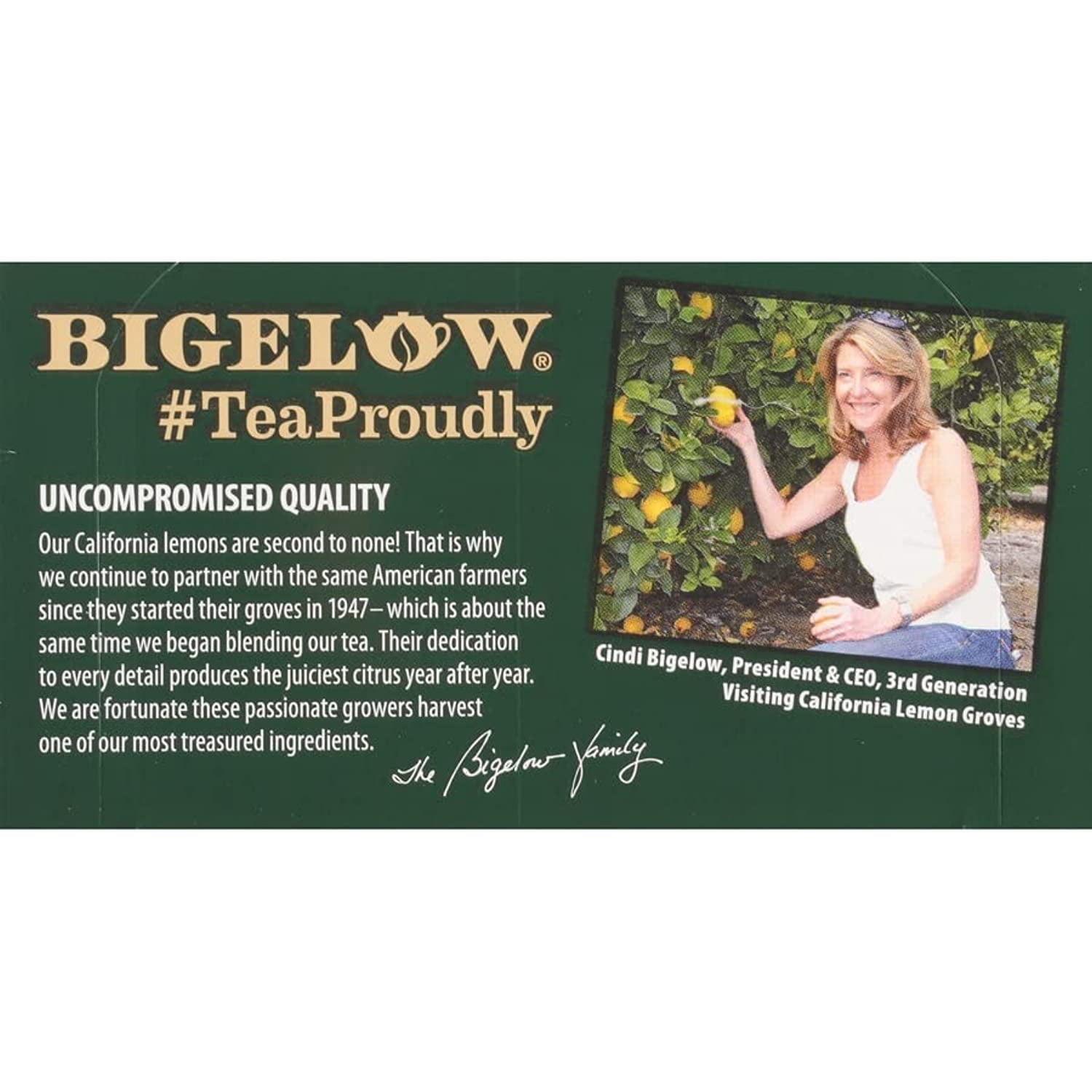Bigelow Decaffeinated Green Tea With Lemon, 20 Count (Pack Of 6), 120 Total Teabags