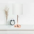 thumbnail image 6 of LimeLights Rose Gold Stick Lamp with USB port and Fabric Shade, White, 6 of 10