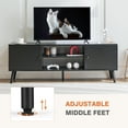 thumbnail image 3 of EDX Wide TV Stand with Storage Cabinets for up to 65" TVs, Black, 3 of 8