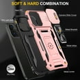 thumbnail image 2 of Allytechgroup Magnetic for iPhone 16 Case with 1x Screen Protector, Rotatable Kickstand Support Car Mount Slide Camera Cover Protective Phone Case for Women Men, Rosegold, 2 of 7