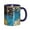 NavyBlue, variant on Flowers Pineapple Summer Coffee Mug Fun Custom Ceramic Mugs 11oz Black