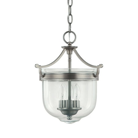 Covington Antique - Capital Lighting Covington Antique Nickel 3 Light Foyer Fixture