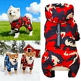 thumbnail image 2 of Traje de nieve con capucha, forrado de lana, con cuatro patas, acolchado, para invierno, abrigo térmico para cachorros, a prueba de viento, con tira reflectante y anilla para correa, para gatos p..., 2 of 5