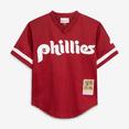 thumbnail image 2 of Youth Mitchell & Ness Lenny Dykstra Burgundy Philadelphia Phillies Cooperstown Collection Mesh Batting Practice Jersey, 2 of 7