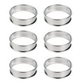 thumbnail image 2 of Hicess 6Pcs Stainless Steel English Muffin Rings Non-Stick Coating Cake Mold for Baking Double Rolled Edge Design Food Grade 8cm 10cm Cooking Rings, 2 of 8