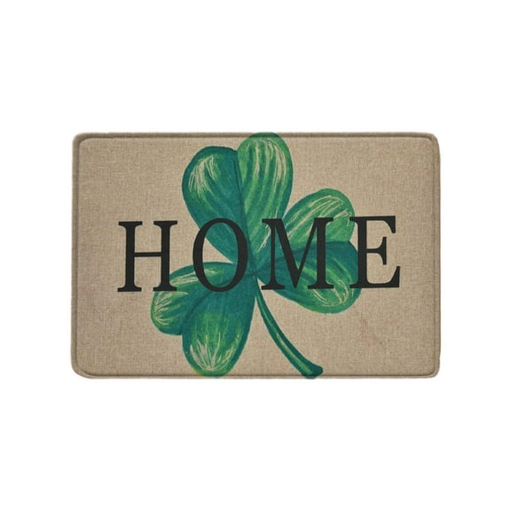 Gqtwoy St. Patrick's Day Door Mat, Non-Slip Rubber Backing Polyester Front Door Rug, Super Absorbent Washable Bathroom Floor Mat, Festive Indoor Outdoor Entryway Mat