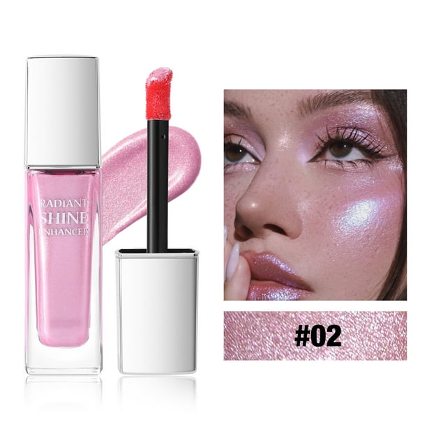 Iluminador líquido Shine de 6 colores, brillo multifuncional para rostro y cuerpo, potenciador de larga duración para ojos, mejillas y clavícula, 14 ml.