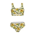 thumbnail image 5 of Kdxio Sunflowers And Butterflies for Womens High Waisted Bikini Top Sports Style Two Piece Bathing Suits, 5 of 5
