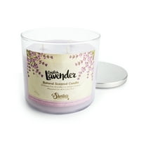 English Lavender Scented 3 Wick Candle - All Natural - Made with 100% Responsibly Sourced Soy and Essential Fragrance Oils - Phthalate & Paraffin Free, Vegan, Non-Toxic