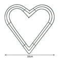 thumbnail image 4 of Heart Shaped Wreath Floral Wreath Making Rings for Backyard Home Anniversary Black 35cm, 4 of 9