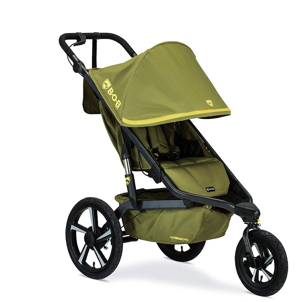 BOB Gear Alterrain Pro Jogging Stroller Birth to 75 Pounds, Olive