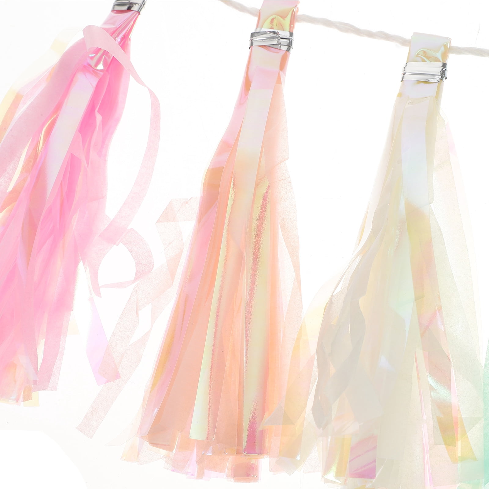 WORGEOUS 10 Pcs Paper Tassel Garland Banner for Birthday Party, Wall Hanging Decor, Girls Room Decoration, Festive Backdrop