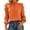 Orange, variant on Blmnix Green Soft Tops for Women Long Sleeve Casual Solid Silk Puff Sleeve Blouse Girls Blouses Pretty