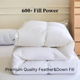 thumbnail image 4 of Royal Elite- Canadian Feather and Down Comforter, RDS Certified White Duvet Insert, 240TC OEKO Tex Certified Cotton Shell, Twin, 4 of 5