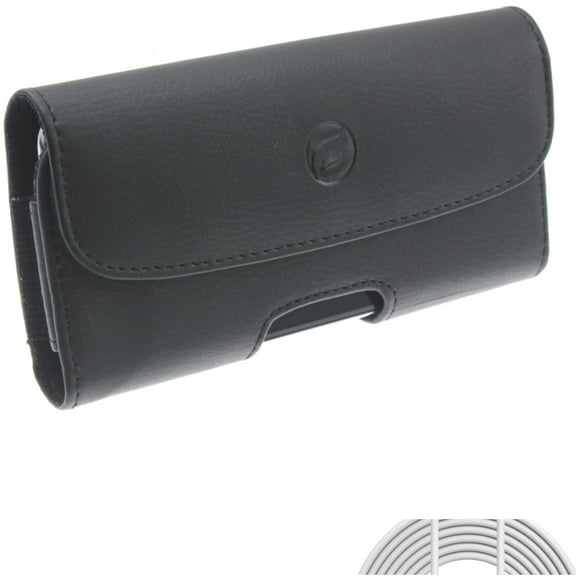 6ft USB-C Cable w Case Belt Clip for Samsung Galaxy A53 5G,A33 5G Phones - Type-C Fast Charger Cord Power, Leather Holster Cover Loops