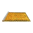 thumbnail image 2 of Ahgly Company Machine Washable Indoor Square Oriental Yellow Traditional Area Rugs, 8' Square, 2 of 4