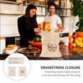 thumbnail image 3 of EeaseCA 4PCS Bread Pouch Drawstring Linen Bread Loaf Storage Bag Grocery Pouch, 3 of 8