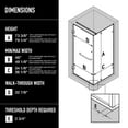 thumbnail image 2 of VIGO Pacifica 46 in. L x 34 in. W x 73 in. H Frameless Hinged Rectangle Shower Enclosure in Chrome with 3/8 in. Clear Glass, 2 of 12