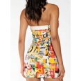 thumbnail image 2 of Women's Street Fashion Party Rock Print Color Block Mini Dress White Vacation Summer Elegant, 2 of 6