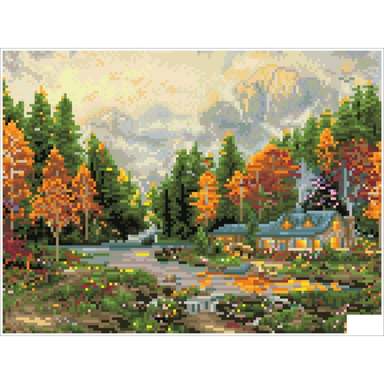 DIAMOND DOTZ® Evening at Autumn Lake Special Edition Diamond