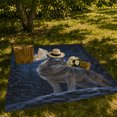 thumbnail image 7 of Gray Wolf Moonlit Snowy Forest Serene Photorealistic Style, Peaceful Mountain Lake Scene, Warm Flannel Blanket for Cabin and Lodge, Outdoor Lovers Friendship Gift, Festive Home Decor, 7 of 7