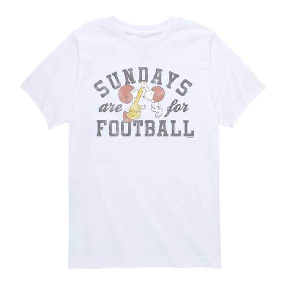Peanuts - Football Sunday - Youth Boys Short Sleeve Graphic T-Shirt
