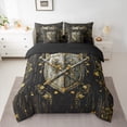 thumbnail image 2 of Homewish Retro Medieval Knight Twin Bedding Sets 7-Piece for Boys Girls,Vintage Soldier Sword Bedding Comforter Set Microfiber,Chic Floral Flower Breathable Sheet Sets,Lightweight Room Decor, 2 of 8