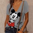thumbnail image 3 of Camiseta con estampado de Mickey Mouse de Disney para mujer, ropa de verano para niña, camisetas para mujer, sudadera Harajuku, blusa con cuello en V, camisetas de manga corta, 3 of 5