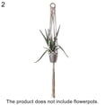 thumbnail image 2 of Hand-woven Plant Hangers Flower Pot Bonsai Net Bag Hanging Holder Home Decor, 2 of 8