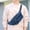 Blue#3923🎀, variant on Fanny Pack Crossbody Waist Bag | Unisex Adjustable Strap | Large 3 Zipper Pockets | Water Resistant Lightweight Nylon | Multifunction Hip Bum Belt Bag | 28x14x10cm | Gray Brown Blue Red
