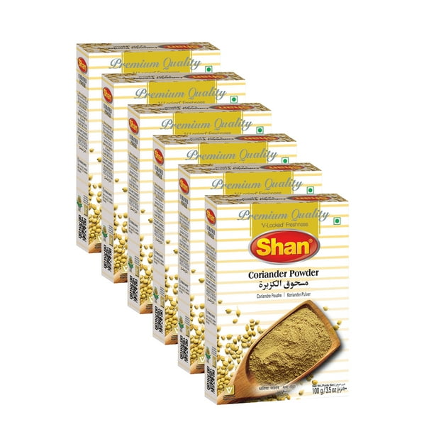 Shan Coriander Powder 100g (Pack of 6) Traditionally Aromatic