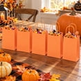 thumbnail image 3 of Halloween Gift Bags with Handle, Orange Kraft Paper Bags, 12 pack Small for Trick or Treat, Fall and Thanksgiving, 3 of 9