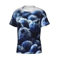 thumbnail image 5 of Qekee Blueberry Classic Fit T-Shirt Men's Shirt Men's Tight Short Sleeves for Exercise, Running, Mountaineering - Blueberry, 5 of 9