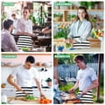 thumbnail image 7 of Minimalist Black and White Stripe Multi Pocket Short Apron Waterproof, Adjustable 96.5in Belt for various occasions, 7 of 7