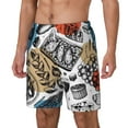 thumbnail image 2 of Uemuo French Food Pattern Mens Swim Trunks Quick Dry Board Shorts with Mesh Lining, Stretch Beach Shorts Quick Dry No-Chafing Board Shorts-3X-Large, 2 of 9