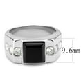 thumbnail image 2 of Luxe Jewelry Designs Stainless Steel Men's Ring with Jet Black Synthetic Onyx - Size 11, 2 of 4