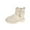 Beige, variant on Ankle Boots for Little and Big Girls Faux Fur Boots Fleece Lined Warm Winter Fashion Footwear Flat Heel Comfortable Sole Breathable Winter Fashion Footwear