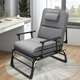 thumbnail image 5 of Slsy Folding Chair for Bedroom and Living Room, 3 in 1 Folding Lounge Chair with Removable Cushion for Indoor Outdoor, Folding Cots Sleeping Cots for Adults, 5 of 10