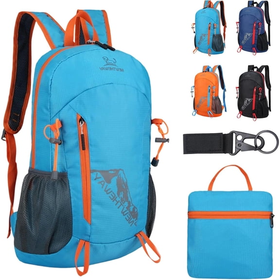 Foldable Waterproof Camping Backpack - 35L Camping Backpack for Men, Ultralight Packable Collapsible Quick Dry Daypack
