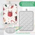thumbnail image 6 of Yayeee Pot Holders Kitchen Heat Resistant with Pocket 7"x9.8" Cotton Oven Cooking Hot Pads, Red Christmas Gift Pattern, 6 of 7