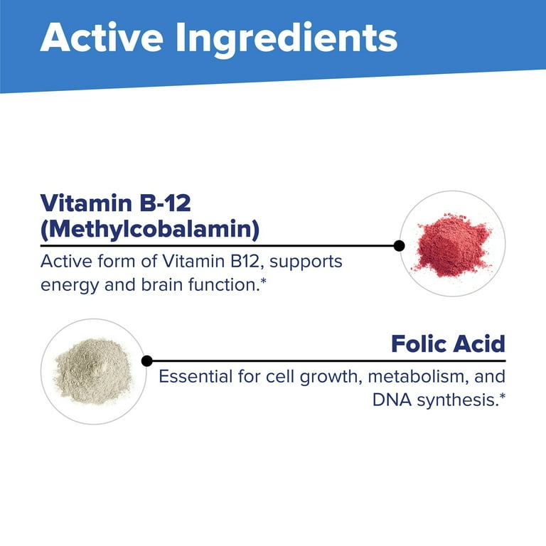 Superior Source No Shot Vitamin B12 Methylcobalamin 1000 mcg Folic Acid 400 mcg Instant Dissolve Tablets 60 Count - Walmart.com Superior Source No Shot Vitamin B12 Methylcobalamin 1000 mcg Folic Acid 400 mcg Instant Dissolve Tablets 60 Count - Walmart.com