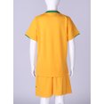 thumbnail image 3 of Yanarno Girls Boys Basketball Jersey Short Sleeve Shirts with Shorts Set Football Uniform Performance Yellow 22, 3 of 7