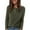 A03-Dark Green, variant on Towmus Women's V Neck Sweaters Solid Color Long Sleeve Pullover Tops Button Knit Sweater Fashion Daily Tops