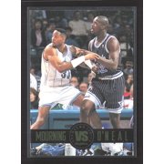 1993 SkyBox Showdown Series SS3 Alonzo Mourning Shaquille ONeal Orlando Magic Hornets Basketball Card Orlando Magic NBA Basketball Trading Card