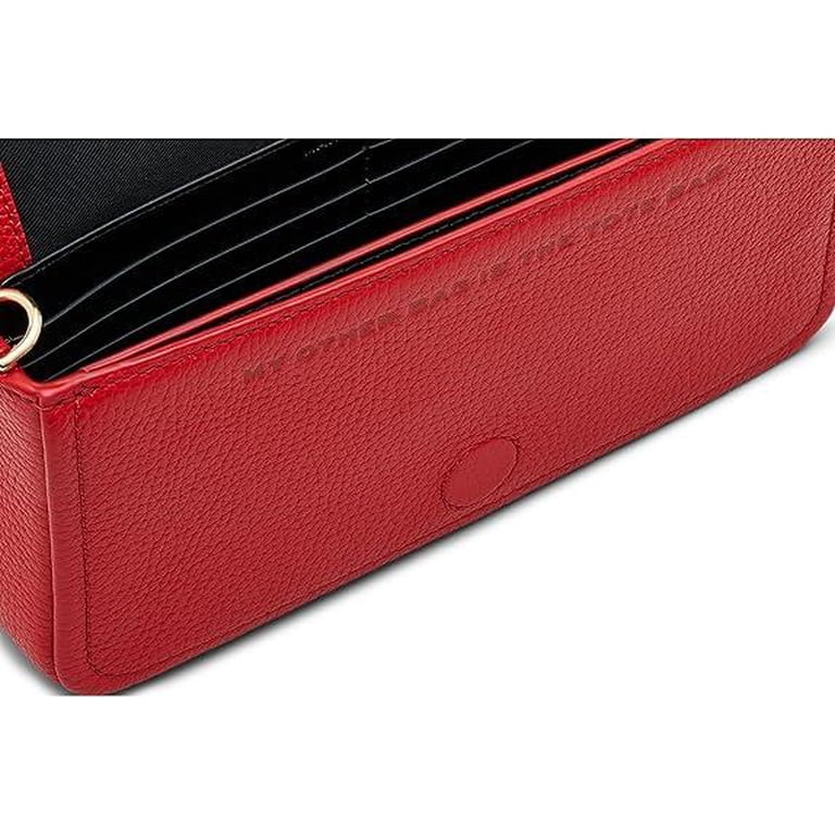 Marc Jacobs, The Leather Mini Crossbody Bag, Red, Full Grain