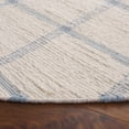 thumbnail image 3 of SAFAVIEH Montauk Bevin Checkered Area Rug, Ivory/Blue, 6' x 6' Round, 3 of 10