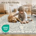 thumbnail image 4 of ODIKA 3'x5' Washable Accent Rug Pet Friendly, Non-Shedding Mat Abstract Boho Interlocking Galaxy Muted Contemporary Decorative for Bedside, Nursery Room, 4 of 7