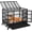 37.8"x 25.5"x 30.7"(L), variant on 38 Inch Heavy Duty Indestructible Dog Crate, Escape Proof Dog Cage Kennel with Lockable Wheels,High Anxiety Double Door Dog Crate, Xl Extra Large Crate Indoor for Large Dog with Removable Tray