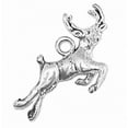 thumbnail image 1 of Sterling Silver 24" .8mm Box Chain 3D Hunters Leaping Deer Buck Pendant Necklace, 1 of 2