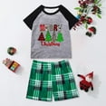 thumbnail image 2 of Christmas Clearance!pstuiky Matching Pajamas Christmas Family Pajamas Set, Christmas Tree Pattern Tops+shorts Elastic Pants for Dad Mom Kids, 2 of 5